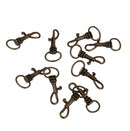 10pcs Bronze Lobster Snap Trigger Swivel Clips Clasps Keychain Keyring 3.5cm