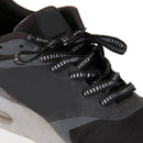 Pair 47" Flat Rope Reflective Shoelace Sport Running Shoe Trainers Lace Shoestring Black+Grey