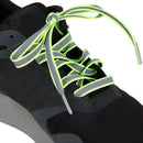 Pair Flat Reflective Laces Night Sport Shoelaces Running Cycling Strings 120cm Green+Grey