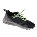 Pair Flat Reflective Laces Night Sport Shoelaces Running Cycling Strings 120cm Green+Grey
