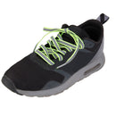 Pair Flat Reflective Laces Night Sport Shoelaces Running Cycling Strings 120cm Green+Grey