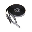 Pair Flat Reflective Laces Night Sport Shoelaces Running Cycling Strings 120cm Black+Grey