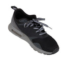 Pair Flat Reflective Laces Night Sport Shoelaces Running Cycling Strings 120cm Black+Grey