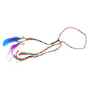 Womens Feather Tassels Belt Colorful Braided Headband Bohemian Style