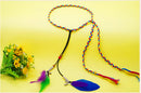 Womens Feather Tassels Belt Colorful Braided Headband Bohemian Style