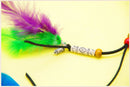Womens Feather Tassels Belt Colorful Braided Headband Bohemian Style