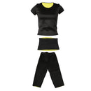 Women Fashionable Neoprene Shapewear Calorie Off Fat Burner Shirt Black S