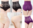Women Girls Fashionable Lace Pattern Charms Underpants High Waist Underwear Under Clothing Accessory Black