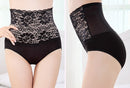 Women Girls Fashionable Lace Pattern Charms Underpants High Waist Underwear Under Clothing Accessory Black