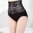 Women Girls Fashionable Lace Pattern Charms Underpants High Waist Underwear Under Clothing Accessory Black