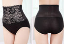 Women Girls Fashionable Lace Pattern Charms Underpants High Waist Underwear Under Clothing Accessory Black