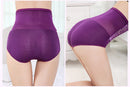 Women Girls Fashionable Lace Pattern Charms Underpants High Waist Underwear Under Clothing Accessory Purple