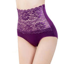 Women Girls Fashionable Lace Pattern Charms Underpants High Waist Underwear Under Clothing Accessory Purple