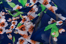 Fashionable Floral Pattern Charms Chiffon Loose Blouse Kimono Cardigan Jacket Blouse Top for Women Girls Summer Clothing Size M
