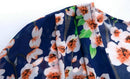 Fashionable Floral Pattern Charms Chiffon Loose Blouse Kimono Cardigan Jacket Blouse Top for Women Girls Summer Clothing Size M