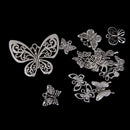 12pcs Exquisite Silver Butterfly Shape Charms Pendants Jewelry DIY