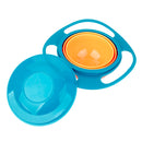 Non Spill Feeding Toddler Gyro Bowl 360 Rotating Kids Avoid Food Spilling