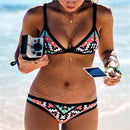Women's Ladies Fashionable Polyester Swimsuit Swimsuit Push Up Padded Bikini Beach Party Supplies BC Cup M