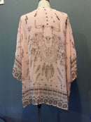 Women Girls Ladies Fashionable Third Sleeves Chiffon Cardigan Beach Cover Up Cape Jacket L