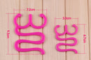 Plastic Hair Braiding Tool Holder Hair Clip Hair Accessories Styling Tool Rose Red 9.3x7.2cm