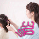 Plastic Hair Braiding Tool Holder Hair Clip Hair Accessories Styling Tool Rose Red 9.3x7.2cm