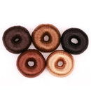 Women Girls Fashionable DIY Hair Styling Fashion Hair Doughnut Bun Ring Shaper Hair Donut Style Updo Light Coffee