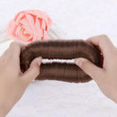 Women Girls Fashionable DIY Hair Styling Fashion Hair Doughnut Bun Ring Shaper Hair Donut Style Updo Light Coffee
