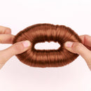 Women Girls Fashionable DIY Hair Styling Fashion Hair Doughnut Bun Ring Shaper Hair Donut Style Updo Light Coffee