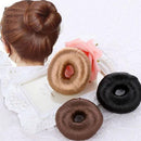 Women Girls Fashionable DIY Hair Styling Fashion Hair Doughnut Bun Ring Shaper Hair Donut Style Updo Light Brown
