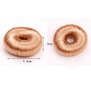 Women Girls Fashionable DIY Hair Styling Fashion Hair Doughnut Bun Ring Shaper Hair Donut Style Updo Light Brown