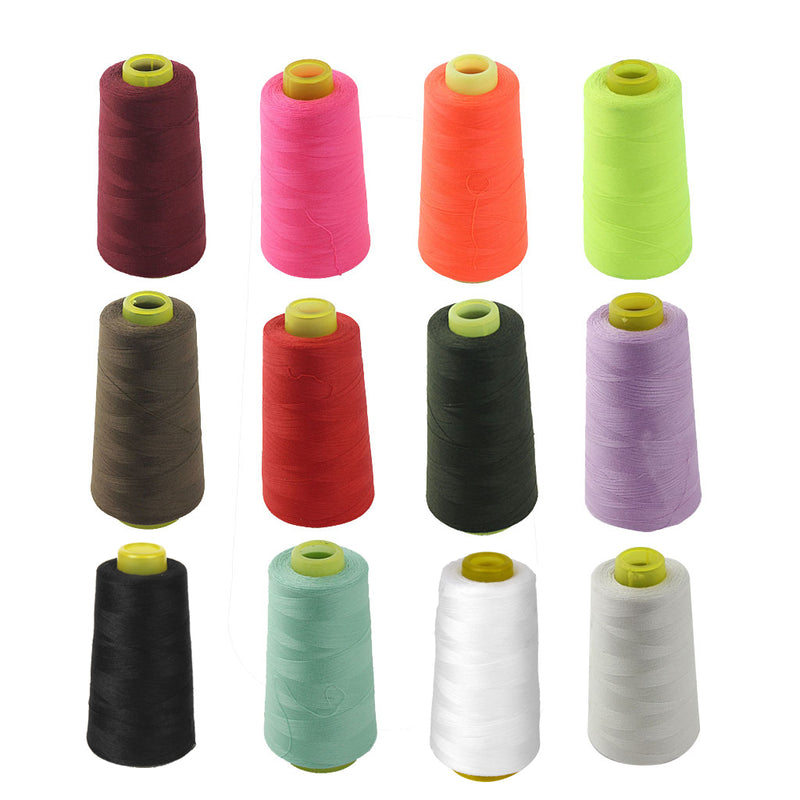 1 Spool Of Polyester Sewing Thread For Sewing Machine Garment Making Bedsheet Lining Thread 40S/2 Hot Pink