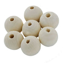 Pack of 50 Natural Wooden Unpainted Craft Beads 20mm DIY Findings
