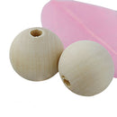 Pack of 50 Natural Wooden Unpainted Craft Beads 20mm DIY Findings
