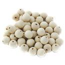 Pack of 50 Natural Wooden Unpainted Craft Beads 20mm DIY Findings