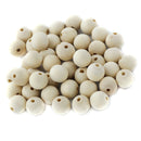 Pack of 50 Natural Wooden Unpainted Craft Beads 20mm DIY Findings