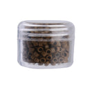 Set Of 500PCS Soft Lined Micro Rings Headwear Hair Extensions Accessory Light Brown 5mm