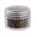 Set Of 500PCS Soft Lined Micro Rings Headwear Hair Extensions Accessory Light Brown 5mm