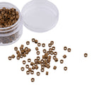 Set Of 500PCS Soft Lined Micro Rings Headwear Hair Extensions Accessory Light Brown 5mm