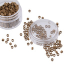 Set Of 500PCS Soft Lined Micro Rings Headwear Hair Extensions Accessory Light Brown 5mm