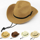 Fashionable Soft Comfortable Men Straw Cowboy Hat Cap Party Photography Props 36cm