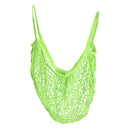 Portable Reusable Shopping Cotton Blend Mesh 10KG Bearing Weight Bag Hanging Accessory Green