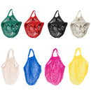 Portable Reusable Shopping Cotton Blend Mesh 10KG Bearing Weight Bag Hanging Accessory Red