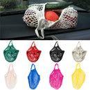 Portable Reusable Shopping Cotton Blend Mesh 10KG Bearing Weight Bag Hanging Accessory White