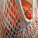 Portable Reusable Shopping Cotton Blend Mesh 10KG Bearing Weight Bag Hanging Accessory White