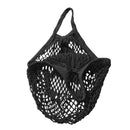 Portable Reusable Shopping Cotton Blend Mesh 10KG Bearing Weight Bag Hanging Accessory Black