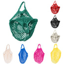 Portable Reusable Shopping Cotton Blend Mesh 10KG Bearing Weight Bag Hanging Accessory Black