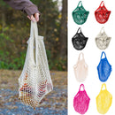 Portable Reusable Shopping Cotton Blend Mesh 10KG Bearing Weight Bag Hanging Accessory Black