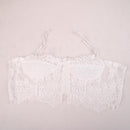 Women Soft Comfortable Hollow Out Design Bikini Bra Top Camisole White S