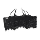 Women Soft Comfortable Hollow Out Design Bikini Bra Top Camisole Black S