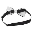 Mens Adjustable Dacron Bowtie Wedding Prom Party Formal Events Balls Supplies White & Black